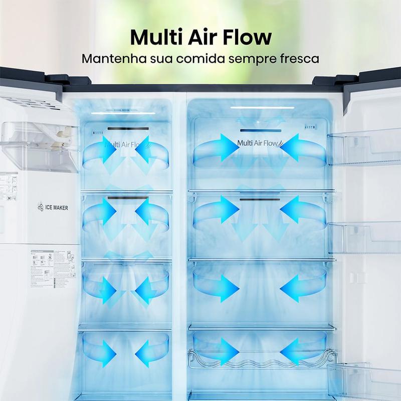 Refrigerador Side By Side Hisense de 02 Portas Frost Free com 533